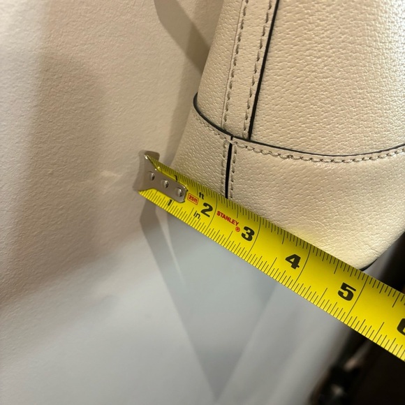 KATE SPADE NEW YORK Leather Cream Ecru Pink Lining Purse Crossbody Satchel - Picture 14 of 14